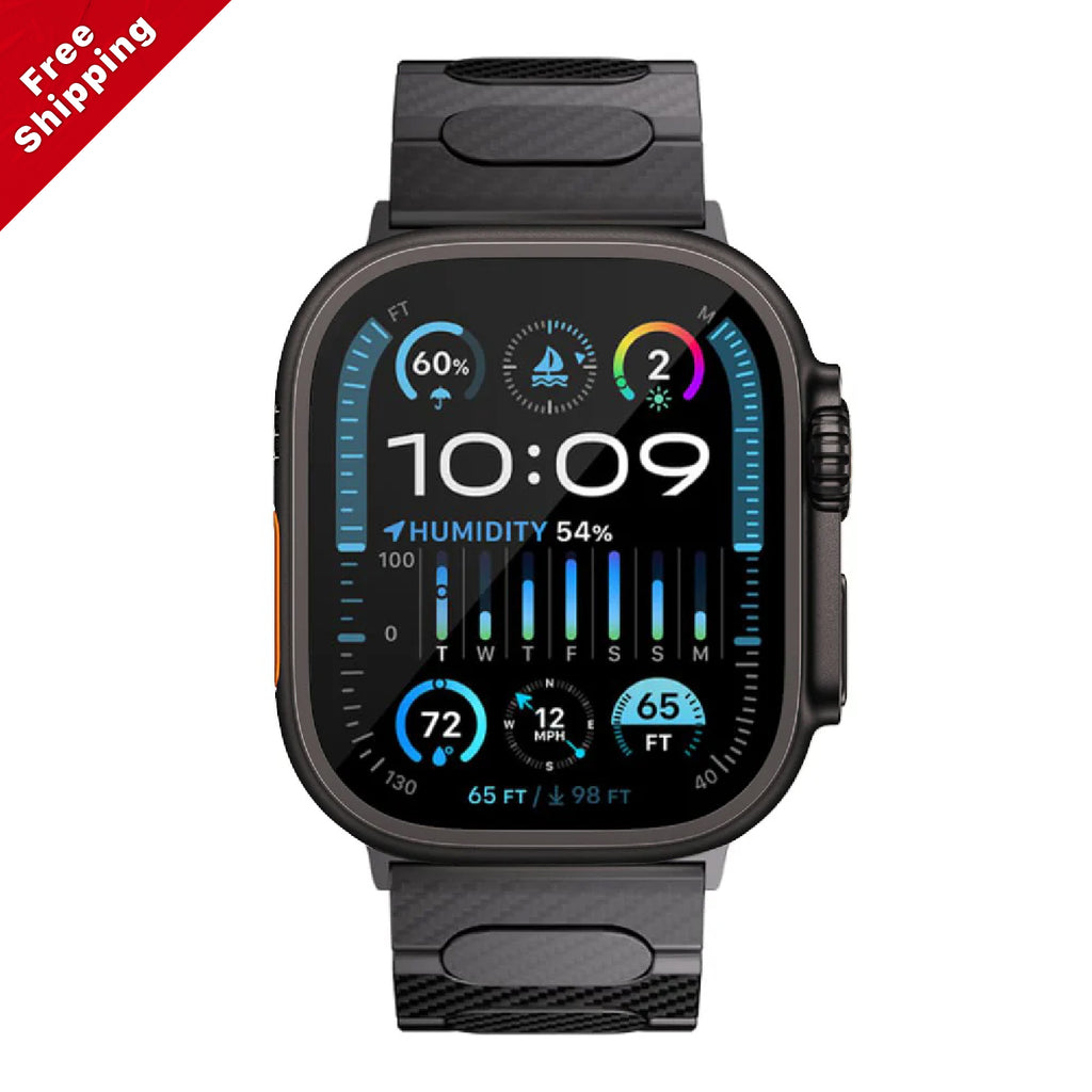 JM 1K Carbon Fiber Watch Band for Apple Watch
