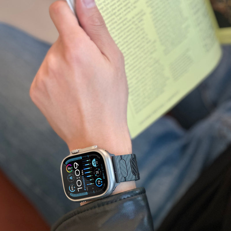 JM 1K Carbon Fiber Watch Band for Apple Watch