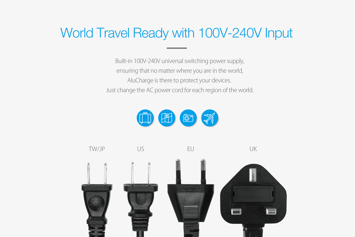 AluCharge™ EU Power Cord