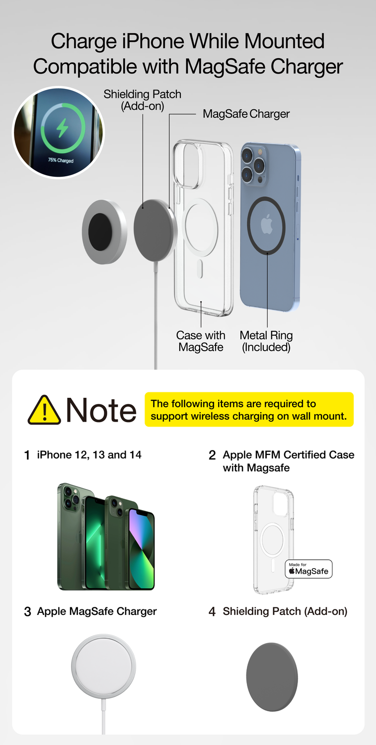 Shielding Patch for MagSafe Charger User with AluDisc Magnetic Series(Non-MagSafe version )