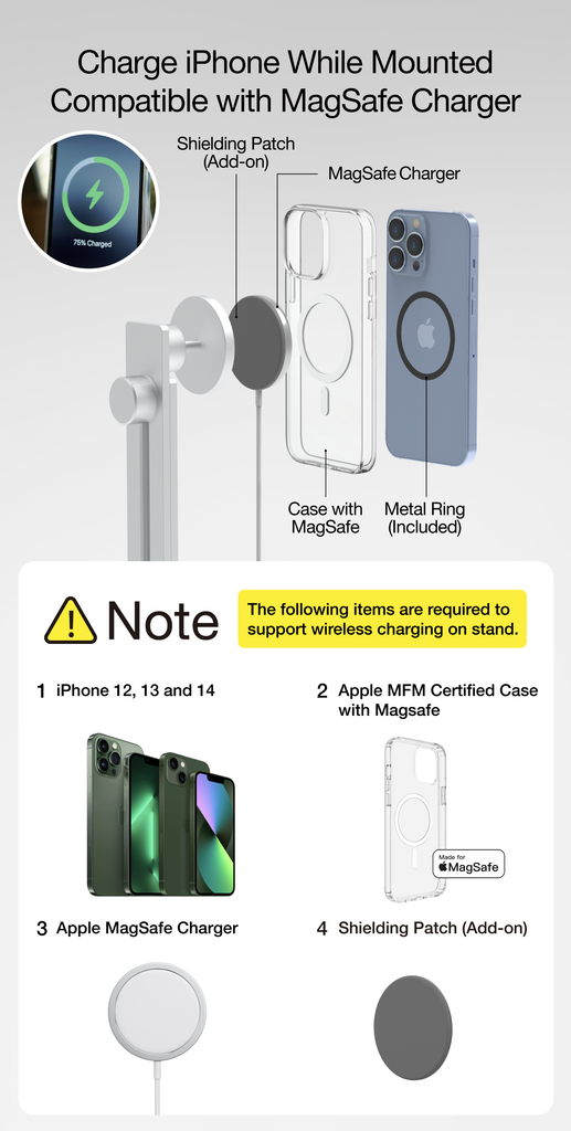 Shielding Patch for MagSafe Charger User with AluDisc™ Magnetic Series(Non-MagSafe version )