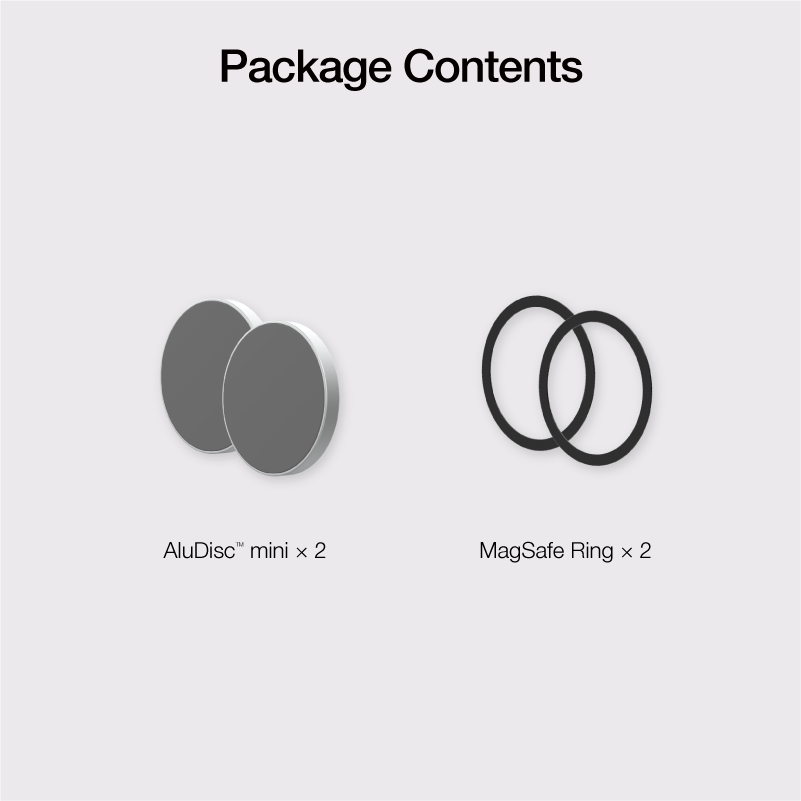 AluDisc™ mini Wall Mount (2 PCS Pack) (MagSafe compatible)