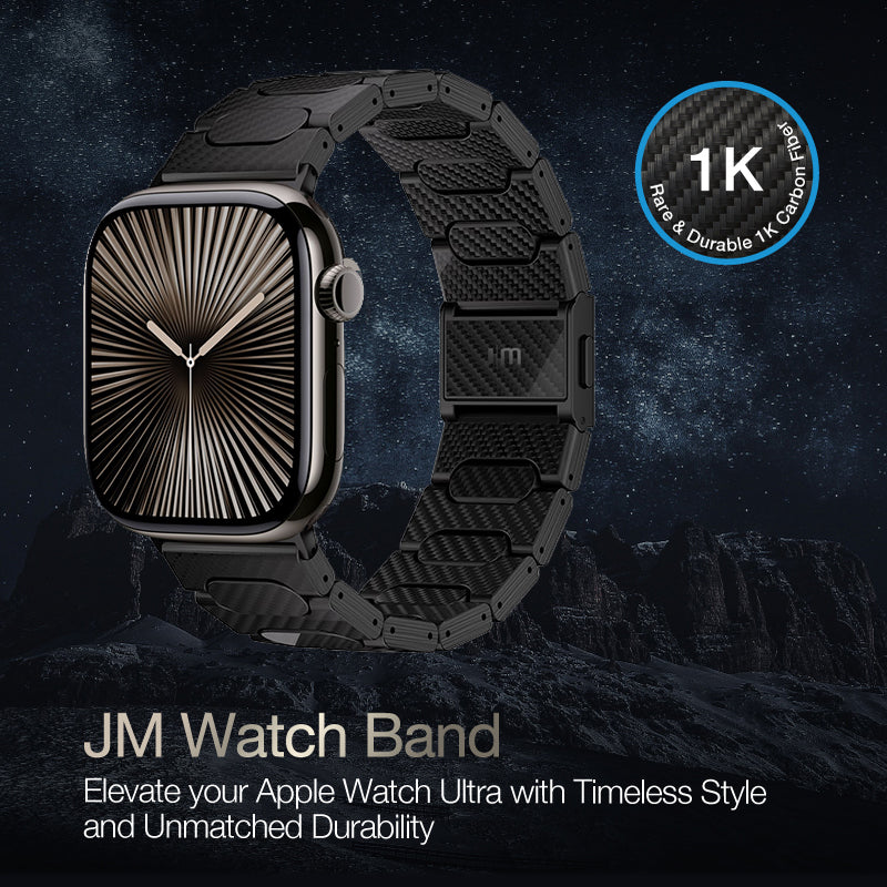 JM 1K Carbon Fiber Watch Band for Apple Watch