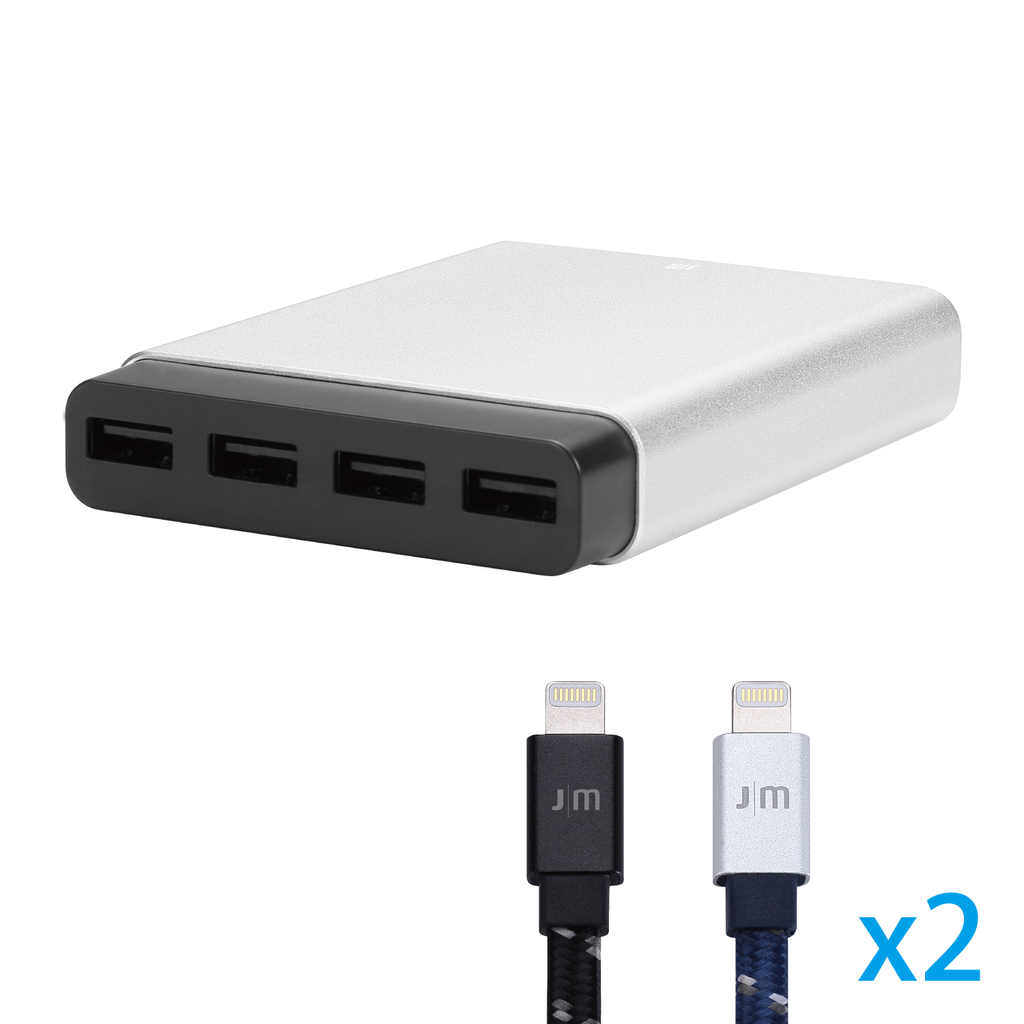 【Bundle】AluCharge™ + 2 x AluCable™ Flat [Braided]