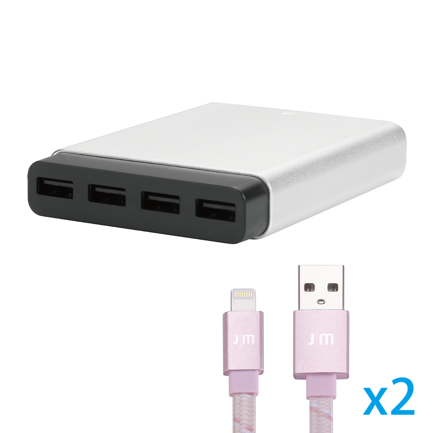 【Bundle】AluCharge™ + 2 x AluCable™ Flat [Braided]