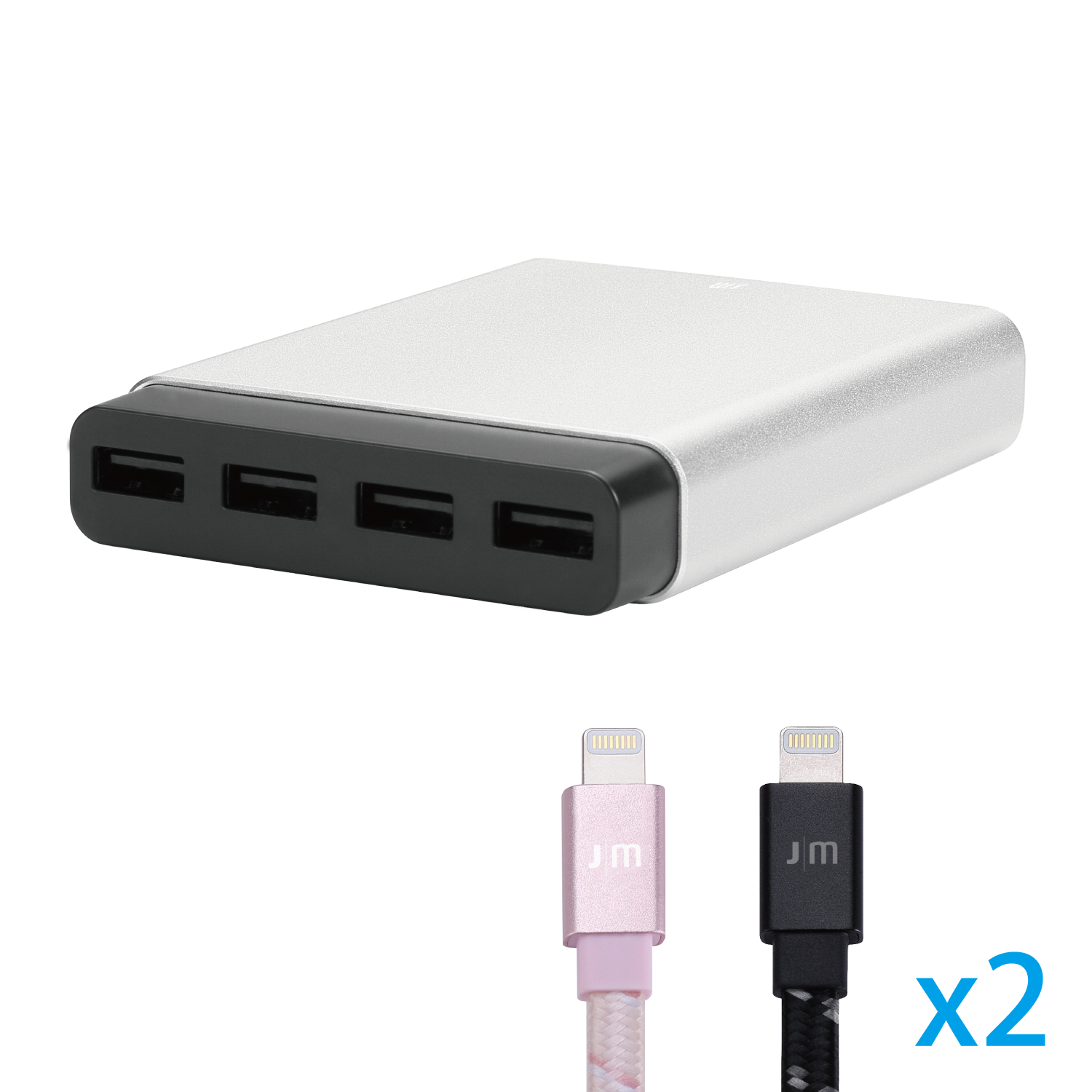 【Bundle】AluCharge™ + 2 x AluCable™ Flat [Braided]